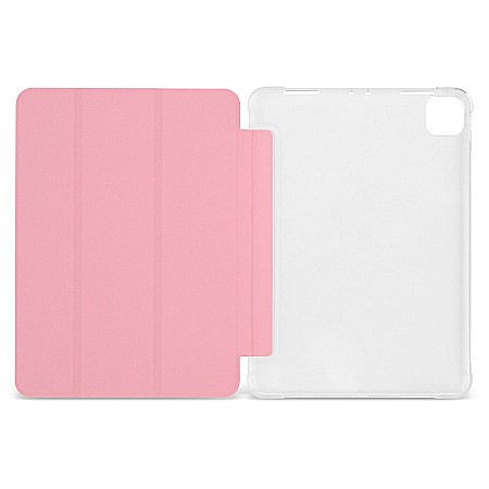 Husa Magnetica cu spate transparent, colturi intarite pentru iPad Pro 11 Inch 2018, 2020 - Roz [2]