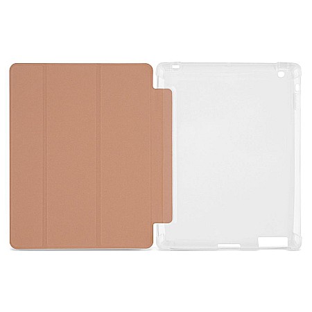 Husa Magnetica cu spate transparent, colturi intarite pentru iPad 2, 3, 4 9.7 Inch - Rose Gold [2]