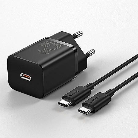 Charger, incarcator retea 240V, Type-C PD 20W + Cablu Type-C - Baseus Super Si (TZCCSUP-L01) - Negru [8]