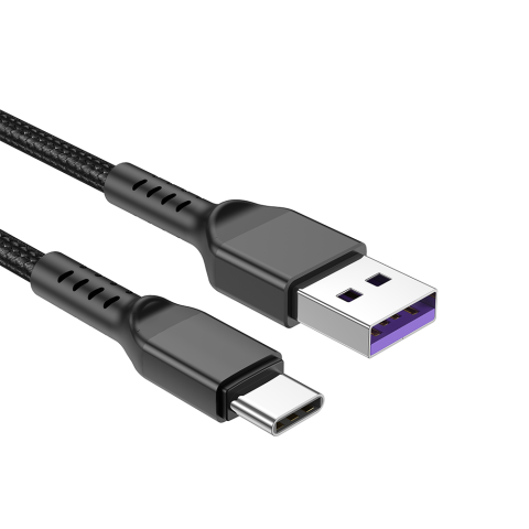 Cablu Încărcare și Transfer Date USB-A la Type-C NCC D111C, 1 Metru, Împletit, Negru - Garanție 12 luni [3]