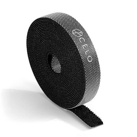 Organizator cabluri, multifunctional tip velcro de 3 metri, Celo, Negru