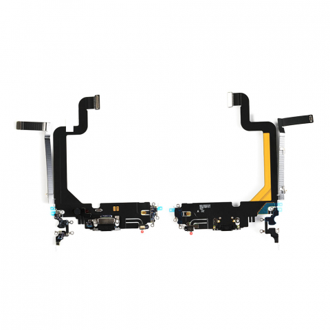 iPhone 14 Pro Max - Port incarcare lightning (audio dock connector) flex pentru iPhone 14 Pro Max, OEM, Negru