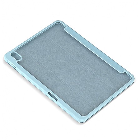 Husa Magnetica cu spate acrilic, colturi intarite si suport Stylus pentru iPad Air 4 10.9 - Haze Blue [6]