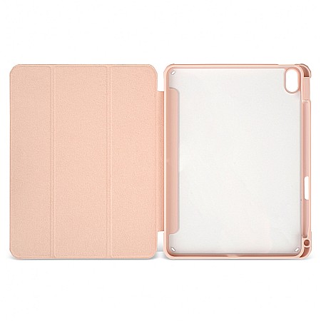 Husa Magnetica cu spate acrilic, colturi intarite si suport Stylus pentru iPad Air 4 10.9 - Roz [8]