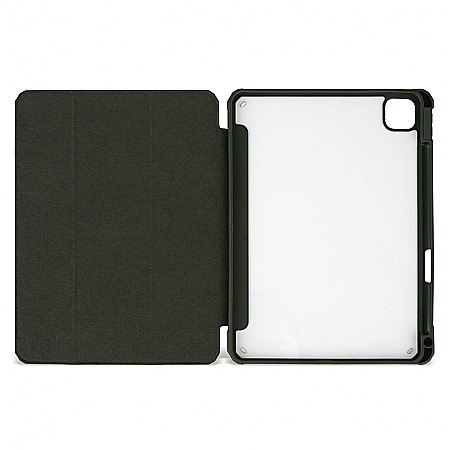 Husa Magnetica cu spate acrilic, colturi intarite si suport Stylus pentru iPad Pro 11 2020 - Army Green [8]