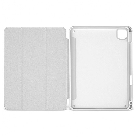 Husa Magnetica cu spate acrilic, colturi intarite si suport Stylus pentru iPad Pro 11 2020 - Gri [8]