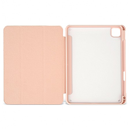 Husa Magnetica cu spate acrilic, colturi intarite si suport Stylus pentru iPad Pro 11 2020 - Roz [8]