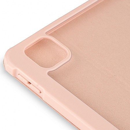 Husa Magnetica cu spate acrilic, colturi intarite si suport Stylus pentru iPad Pro 11 2020 - Roz [3]