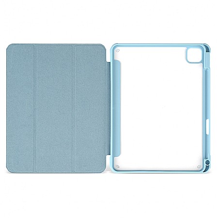 Husa Magnetica cu spate acrilic, colturi intarite si suport Stylus pentru iPad M1 Pro 11 2021 - Haze Blue [8]