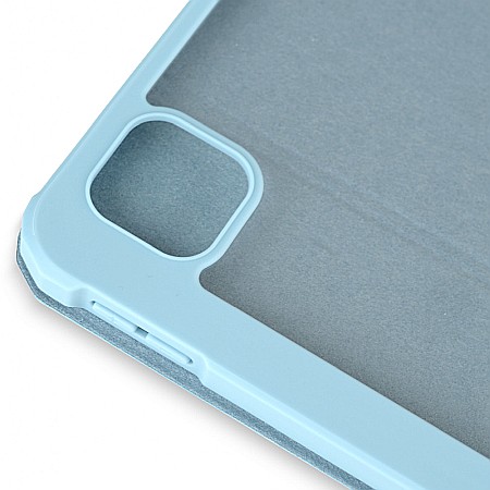 Husa Magnetica cu spate acrilic, colturi intarite si suport Stylus pentru iPad M1 Pro 11 2021 - Haze Blue [3]
