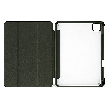 Husa Magnetica cu spate acrilic, colturi intarite si suport Stylus pentru iPad M1 Pro 11 2021 - Army Green [8]