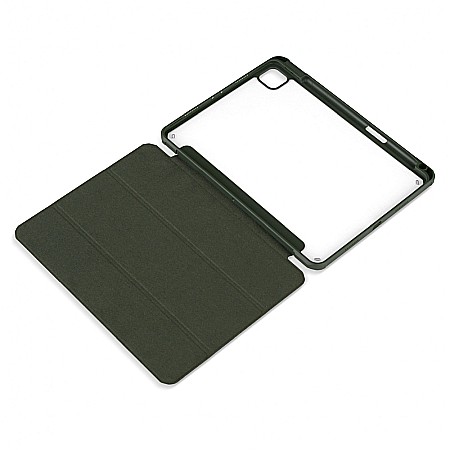 Husa Magnetica cu spate acrilic, colturi intarite si suport Stylus pentru iPad M1 Pro 11 2021 - Army Green [5]