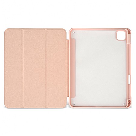 Husa Magnetica cu spate acrilic, colturi intarite si suport Stylus pentru iPad M1 Pro 11 2021 - Roz [2]