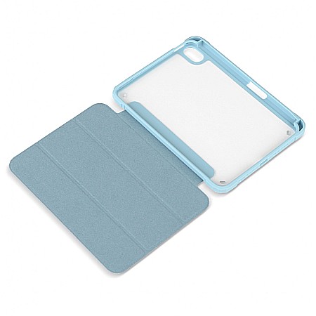 Husa Magnetica cu spate acrilic, colturi intarite si suport Stylus pentru iPad Mini 6 - Haze Blue [5]