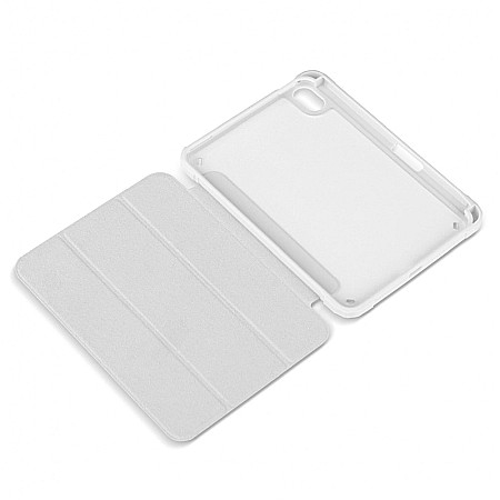 Husa Magnetica cu spate acrilic, colturi intarite si suport Stylus pentru iPad Mini 6 - Gri [5]