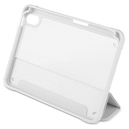 Husa Magnetica cu spate acrilic, colturi intarite si suport Stylus pentru iPad Mini 6 - Gri [4]