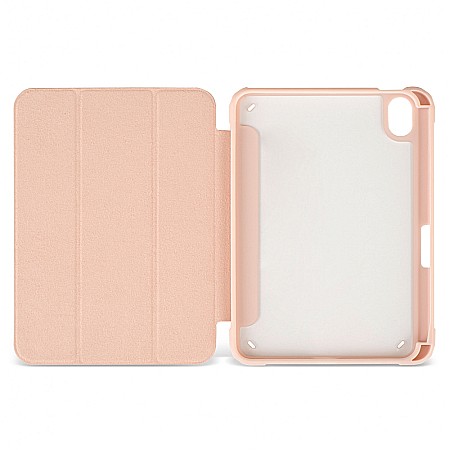 Husa Magnetica cu spate acrilic, colturi intarite si suport Stylus pentru iPad Mini 6 - Roz [8]
