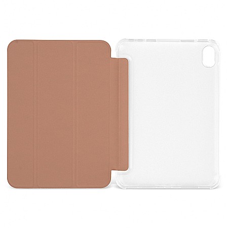 Husa Magnetica cu spate transparent, colturi intarite pentru iPad Mini 6 - Rose Gold [8]