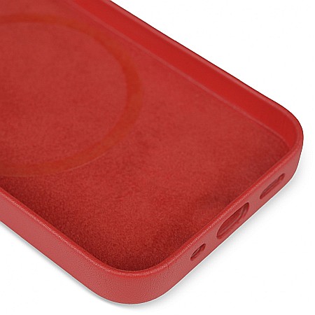 Husa de protectie tip Magsafe din piele compatibil cu iPhone 12 Pro Max - Rosu [7]