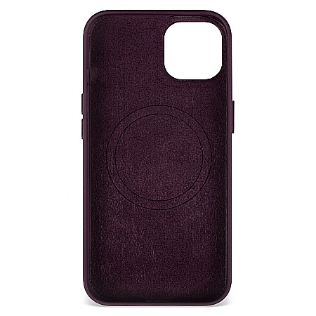 Husa de protectie tip Magsafe din piele compatibil cu iPhone 13 - Dark Purple [2]