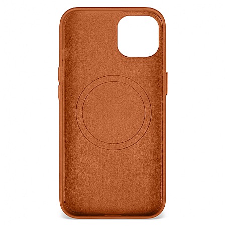 Husa de protectie tip Magsafe din piele compatibil cu iPhone 13 - Maro [2]
