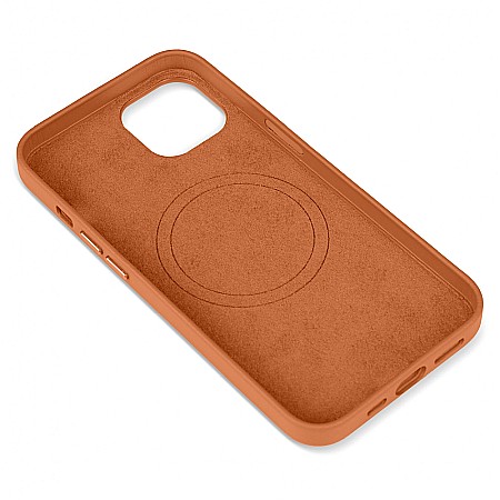 Husa de protectie tip Magsafe din piele compatibil cu iPhone 13 - Maro [4]
