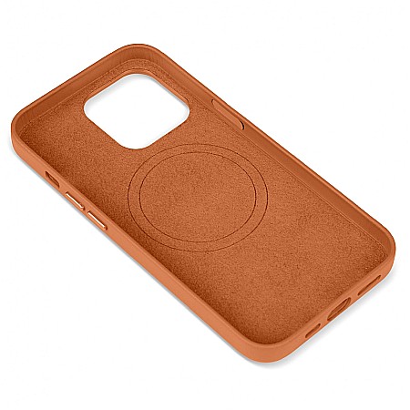 Husa de protectie tip Magsafe din piele compatibil cu iPhone 13 Pro - Maro [4]