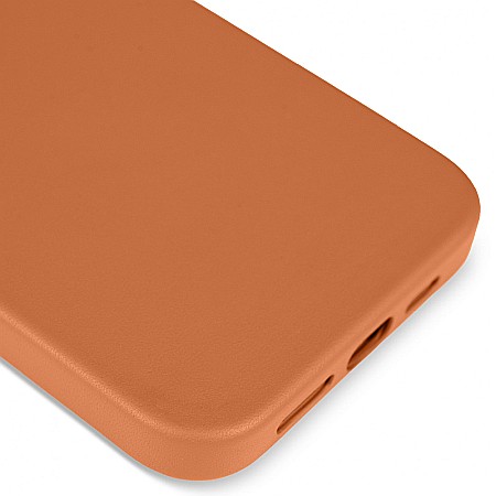 Husa din Piele Naturala pentru Apple iPhone 13 Pro Max, compatibilitate MagSafe, Maro [6]