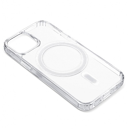 Husa de protectie, Clear Case tip Magsafe compatibil cu iPhone 13 Mini (Transparenta) [3]