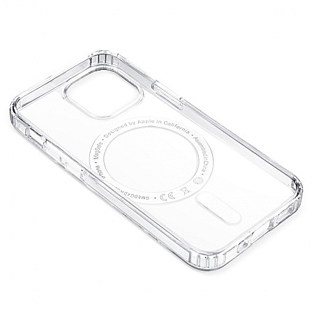 Husa de protectie, Clear Case tip Magsafe compatibil cu iPhone 13 Mini (Transparenta) [4]