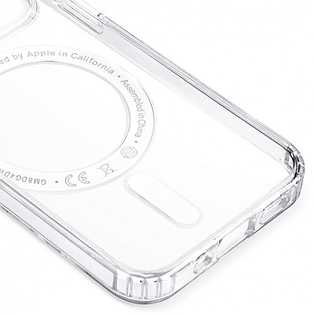 Husa de protectie, Clear Case tip Magsafe compatibil cu iPhone 13 Mini (Transparenta) [7]