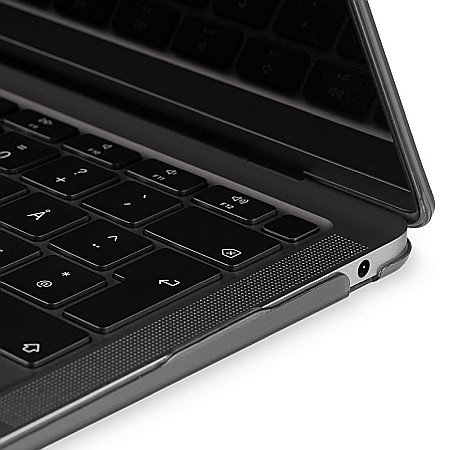 Carcasa de protectie pentru MacBook Air 13-inch A1932, A2179, A2337 - Negru Soft Transparent [6]