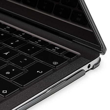Carcasa de protectie pentru MacBook Air 13-inch A1932, A2179, A2337 - Negru Transparent Lucios [6]