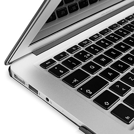 Carcasa de protectie pentru MacBook Air 13-inch A1369, A1466 - Negru Transparent Lucios [5]