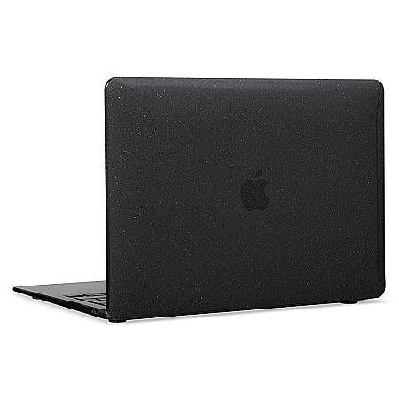 Protectie laptopuri - Carcasa de protectie pentru MacBook Pro M1/M2 14-inch A2442, A2779 - Negru Transparent cu sclipici
