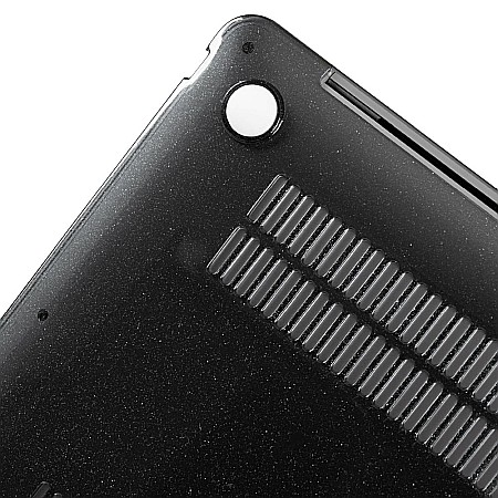 Carcasa de protectie pentru MacBook Pro M1/M2 14-inch A2442, A2779 - Negru Transparent cu sclipici [8]