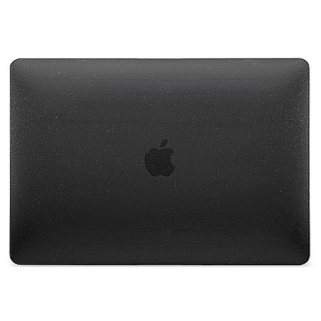 Carcasa de protectie pentru MacBook Pro M1/M2 14-inch A2442, A2779 - Negru Transparent cu sclipici [3]