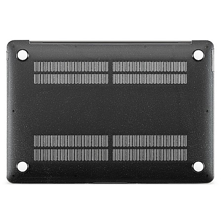 Carcasa de protectie pentru MacBook Pro M1/M2 14-inch A2442, A2779 - Negru Transparent cu sclipici [4]