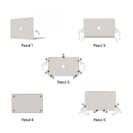 Carcasa de protectie pentru MacBook Pro M1/M2 16-inch A2485, A2780 - Transparent Lucios [2]