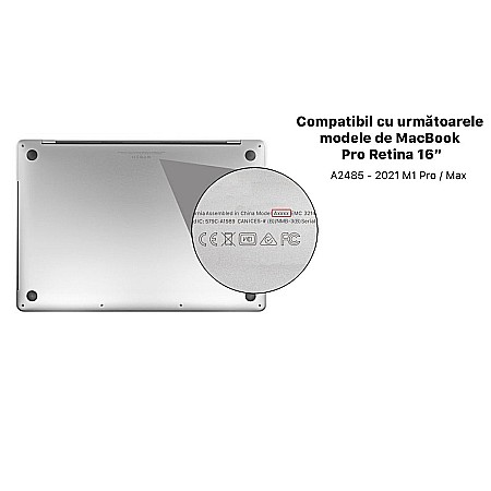 Carcasa de protectie pentru MacBook Pro M1/M2 16-inch A2485, A2780 - Transparent Lucios [1]