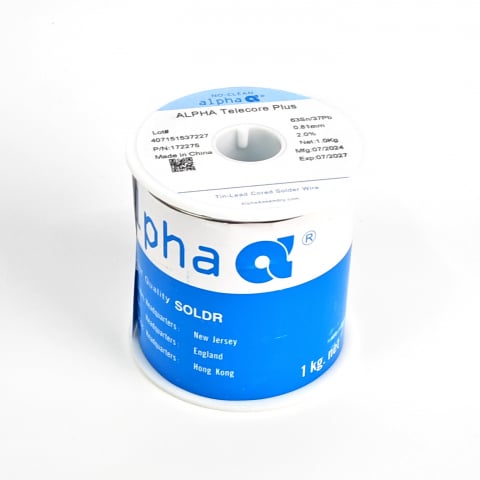 Accesorii Pistoale de lipit - Rola fludor 1kg 63Sn/37Pb, 0.81 mm, Flux 2.0%, Alpha Telecore Plus