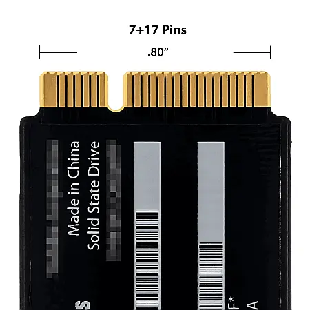 SSD pentru MacBook Air A1466, A1465 Mid-2012 (7+17 Pini) [1]