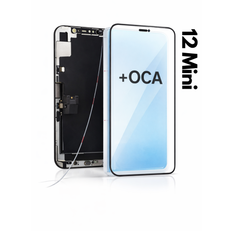 Piese & Accesorii iPhone - Sticla frontala ( pentru refurbished) + OCA Adeziv pentru iPhone 12 Mini