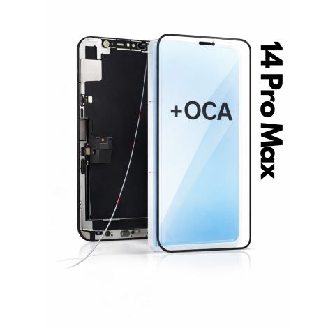 Piese & Accesorii iPhone - Sticla frontala ( pentru refurbished) + OCA Adeziv pentru iPhone 14 Pro Max