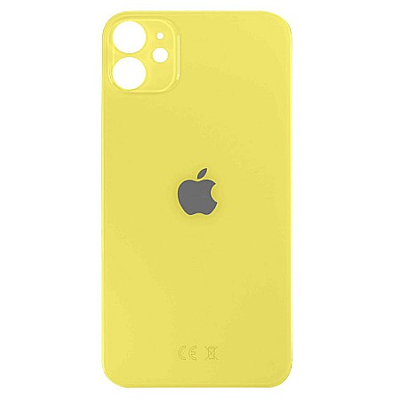 iPhone 11 - Sticla spate carcasa pentru iPhone 11, Big Hole - Yellow
