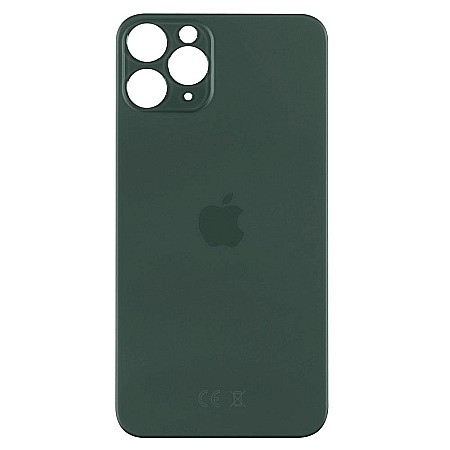 Housing iPhone - Sticla spate carcasa pentru iPhone 11 Pro, Big Hole - Green