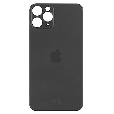 iPhone 11 Pro - Sticla spate carcasa pentru iPhone 11 Pro, Big Hole - Space Grey