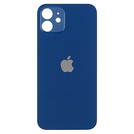 iPhone 12 mini - Sticla spate carcasa compatibil cu iPhone 12 Mini, Blue, Big hole