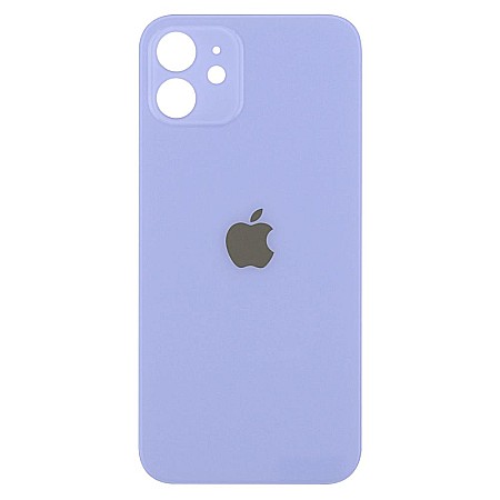 iPhone 12 mini - Sticla spate carcasa compatibil cu iPhone 12 Mini, Purple, Big hole