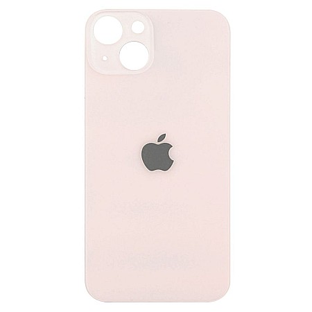 iPhone 13 - Sticla spate carcasa compatibil cu iPhone 13, Pink, Big hole
